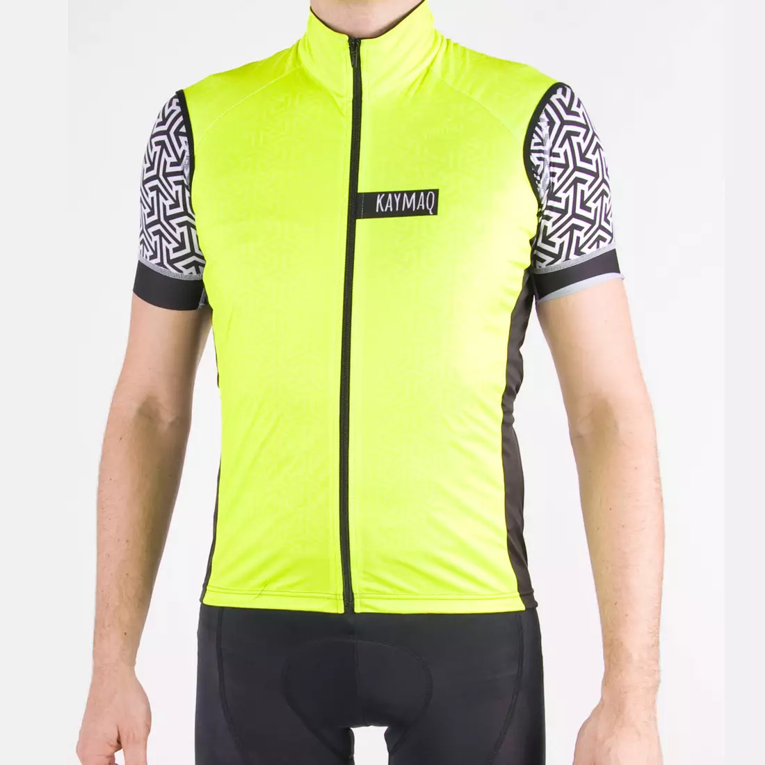 KAYMAQ cycling vest windproof membrane fluor yellow