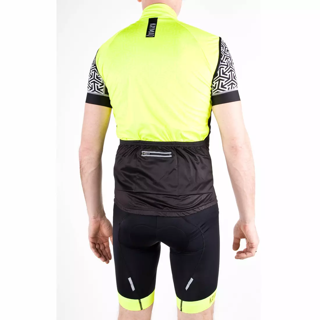 KAYMAQ cycling vest windproof membrane fluor yellow