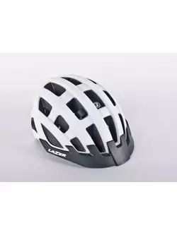 LAZER Compact DLX bicycle helmet LED insect net red white matt