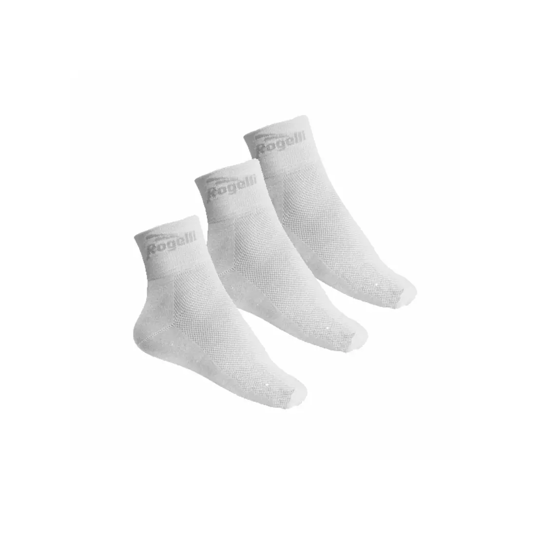 ROGELLI 3-pack cycling sports socks PROMO White