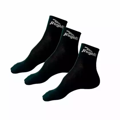 ROGELLI 3-pack cycling sports socks PROMO black