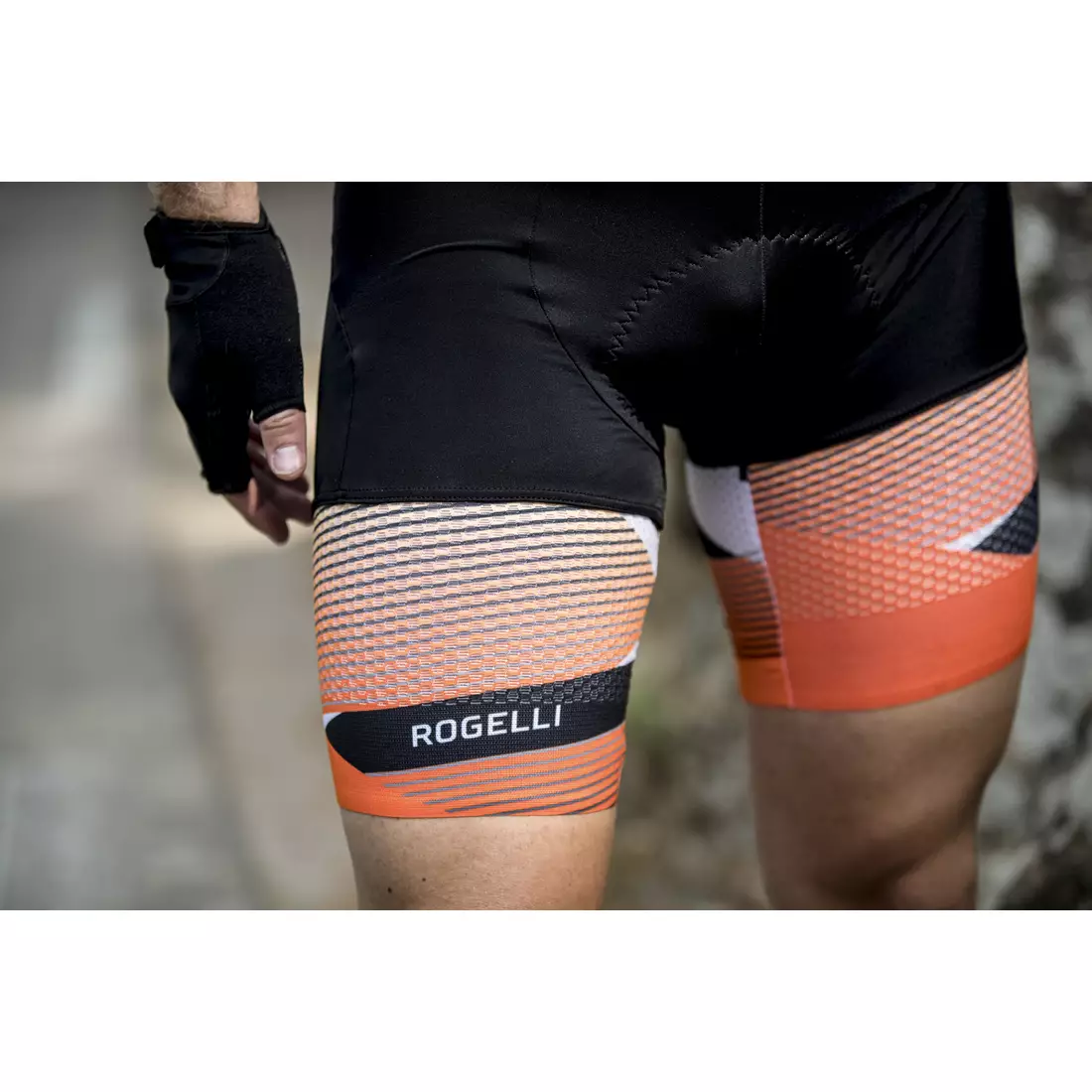 ROGELLI ARTE bib shorts black orange