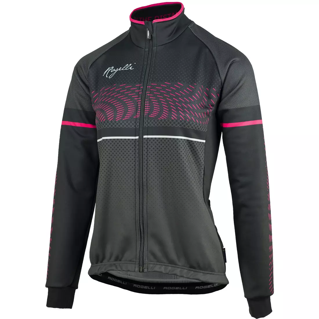 ROGELLI BELLA women's cycling jacket, lightly insulated, black-gray-pink