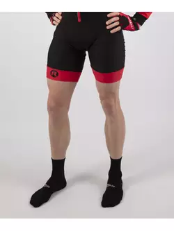 ROGELLI RAPID cycling shorts with braces black-red