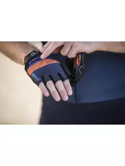 ROGELLI RITMO cycling gloves navy blue orange