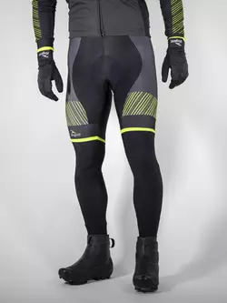 ROGELLI RITMO insulated cycling pants, black-fluoro-yellow