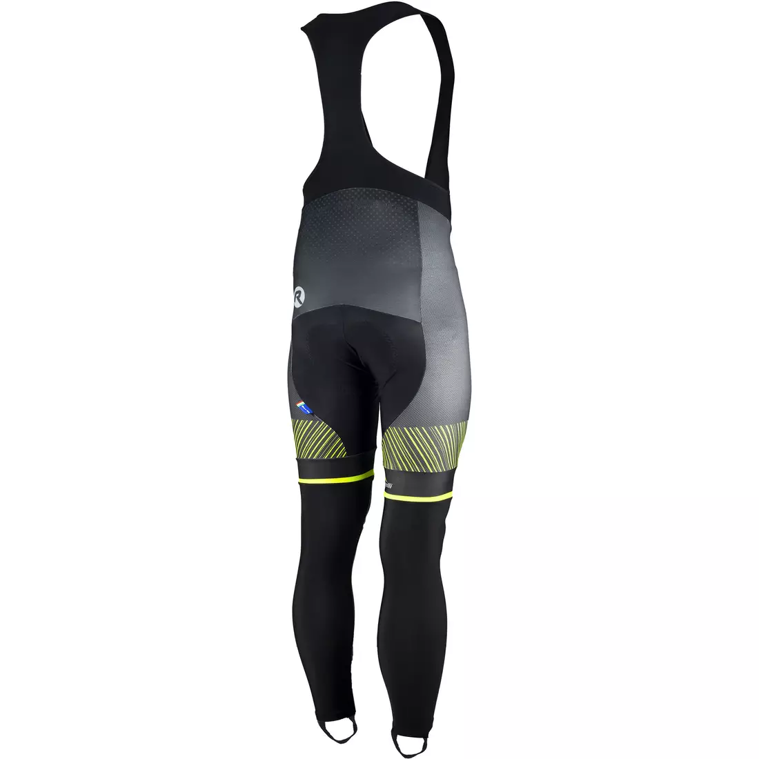 ROGELLI RITMO insulated cycling pants, black-fluoro-yellow