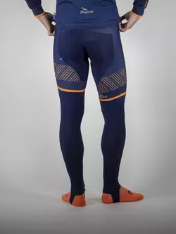 ROGELLI RITMO insulated cycling pants, navy blue-fluo orange