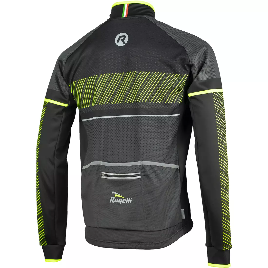 ROGELLI RITMO light insulated bicycle jacket, black-fluor yellow