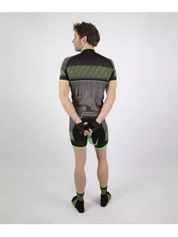ROGELLI RITMO men's bicycle shorts with  suspenders black and green 001.264
