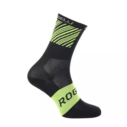 ROGELLI RITMO cycling sports socks black fluor yellow