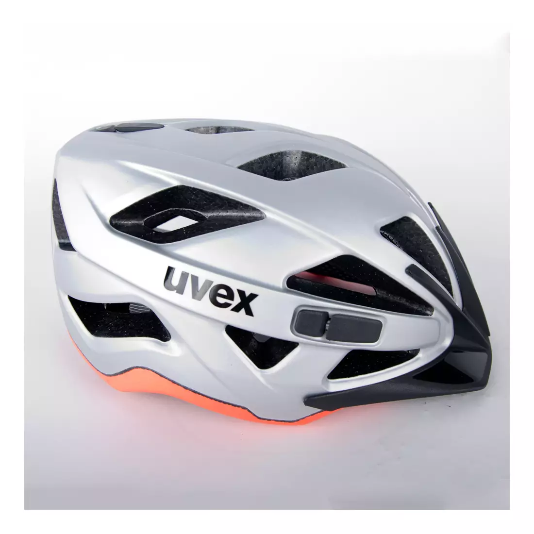 UVEX Active CC bicycle helmet, silver-orange matte