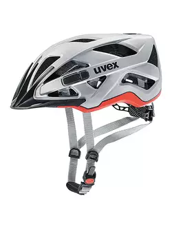 UVEX Active CC bicycle helmet, silver-orange matte