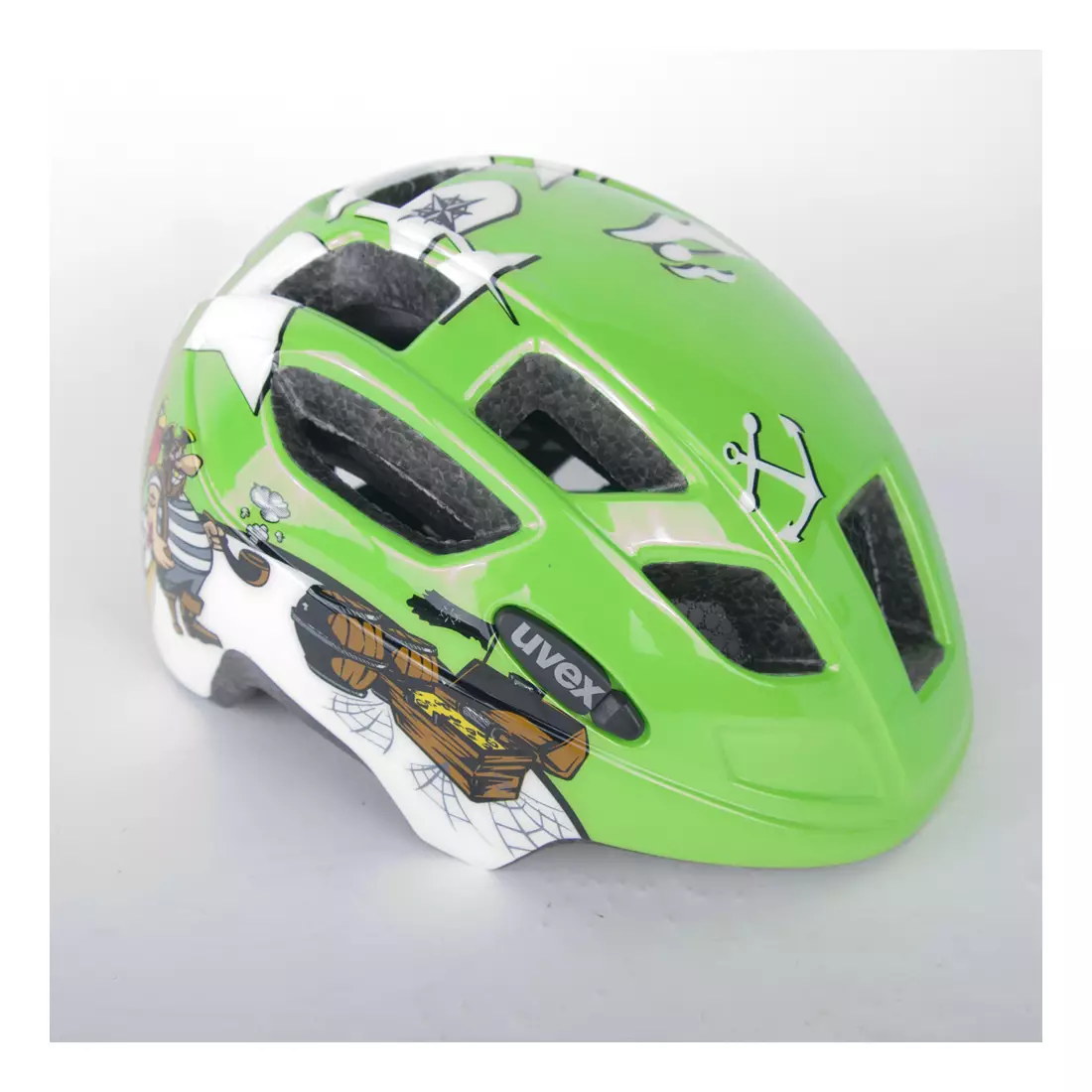 UVEX FINALE JUNIOR GREEN PIRATE bicycle helmet