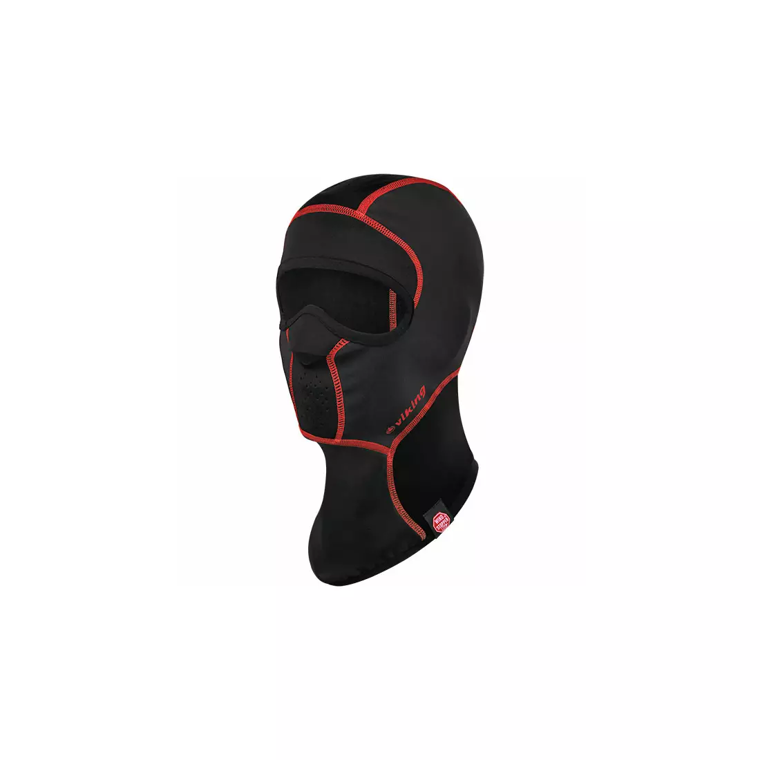 VIKING Gore Windstopper windproof balaclava, black and red seams