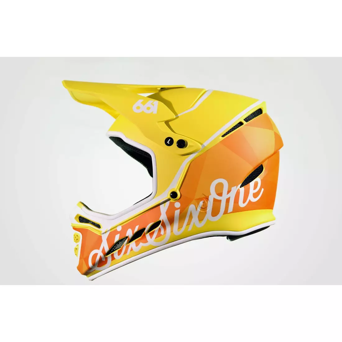 661 RESET GEO CITRUS Bicycle fullface helmet yellow-orange