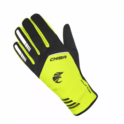 CHIBA 2nd SKIN winter cycling gloves fluo yellow 31239