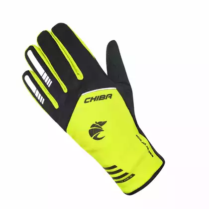 CHIBA 2nd SKIN winter cycling gloves fluo yellow 31239