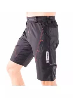DEKO MTB V2 men's bicycle shorts black - red seams
