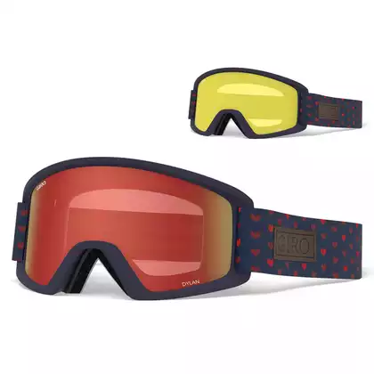 Women's ski / snowboard goggles GIRO DYLAN HEARTS GR-7105442