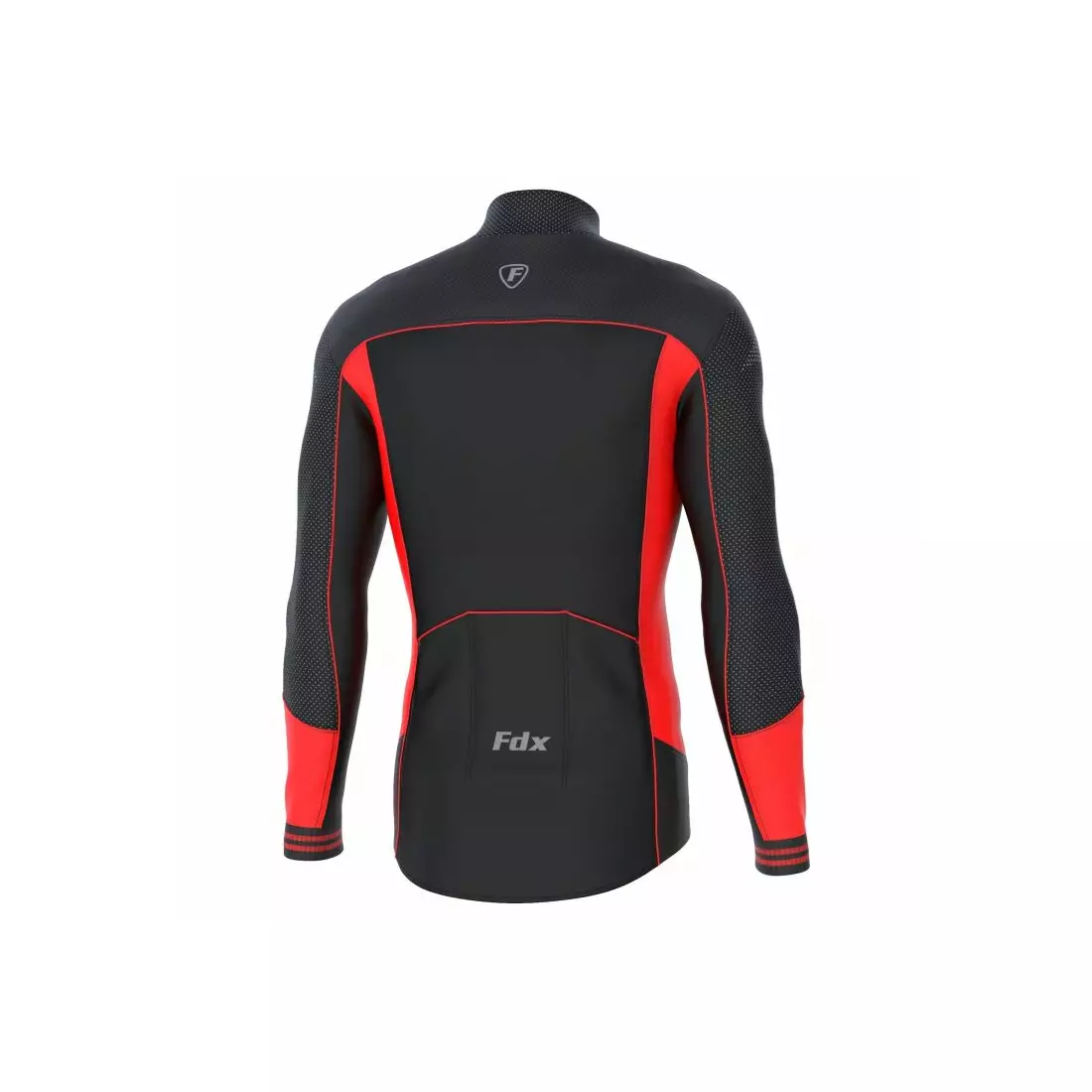 FDX 1460 men's insulated cycling sweatshirt Black and red