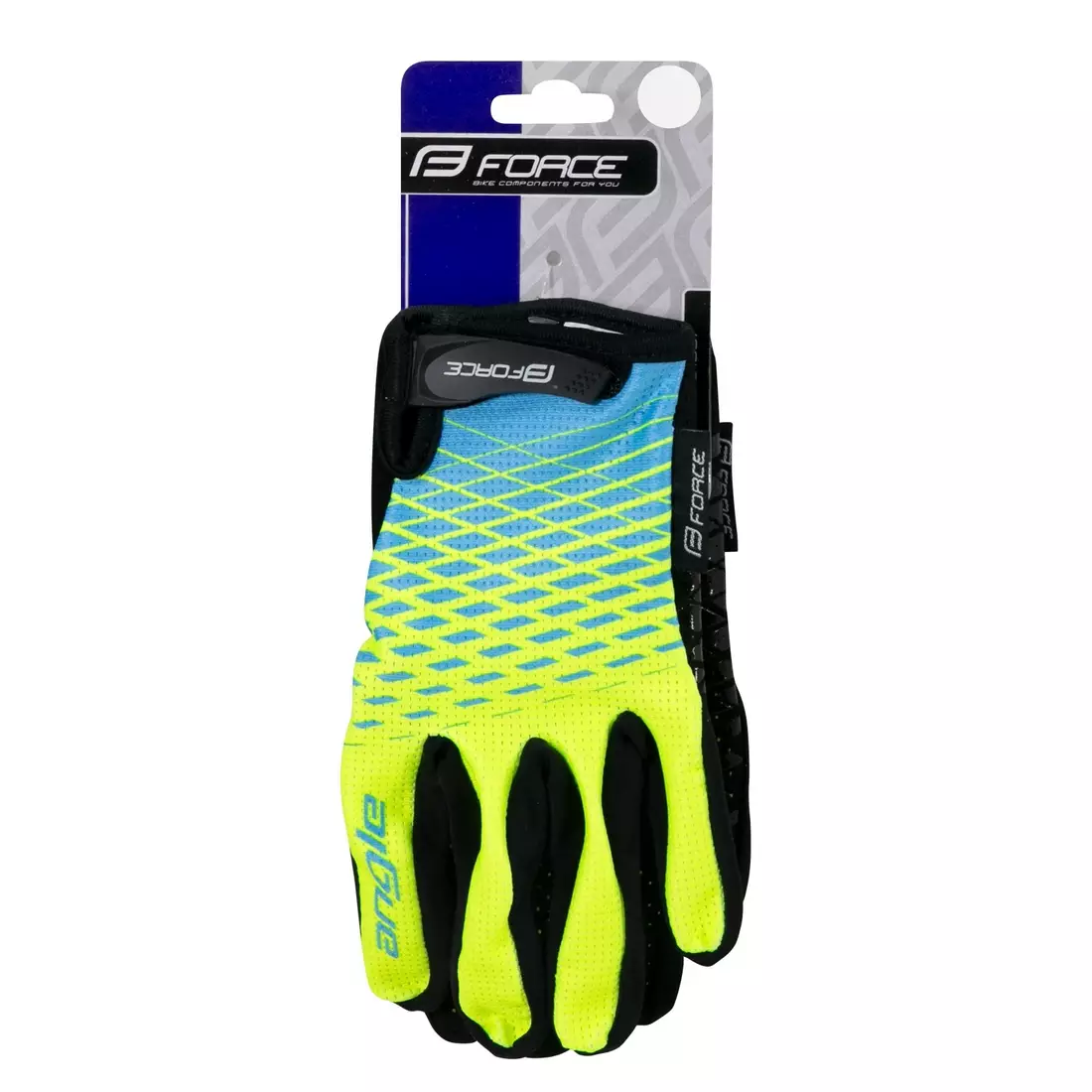 FORCE MTB ANGLE Fluo blue gloves 905720