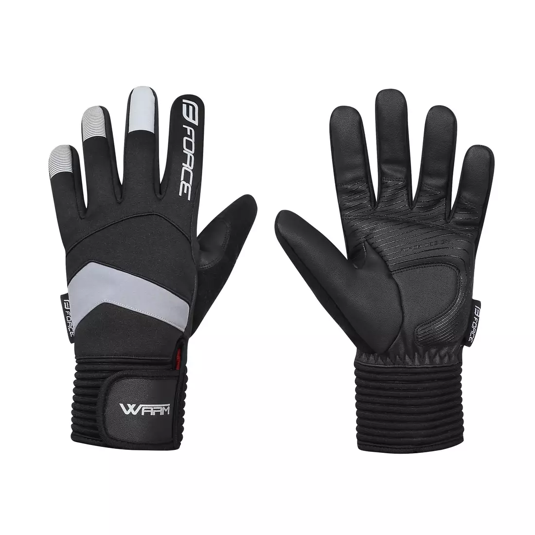 FORCE WARM Winter Bicycle Gloves Black 90458