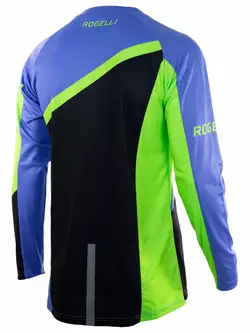 ROGELLI ADVENTURE men's MTB bike shirt with a long sleeve Blue-Fluor 060.111