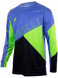 ROGELLI ADVENTURE men's MTB bike shirt with a long sleeve Blue-Fluor 060.111