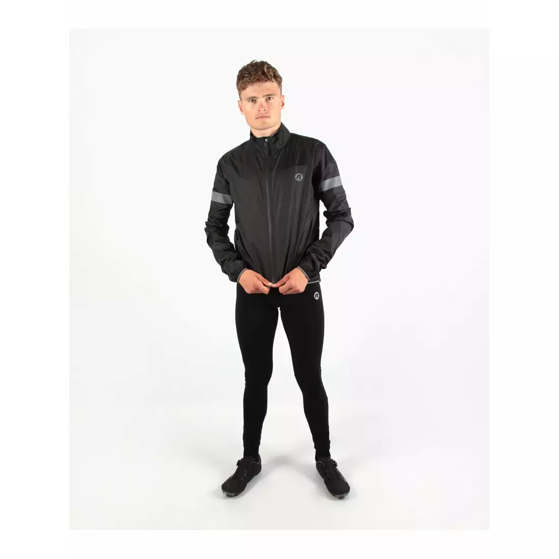 ROGELLI PROTECT Cycling rain jacket, Black 004.030