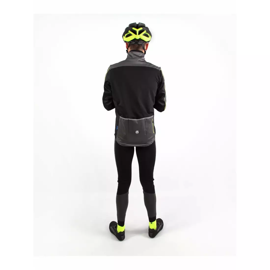 ROGELLI SPARK lightly padded cycling jacket Fluorine Gray Yellow 003.051