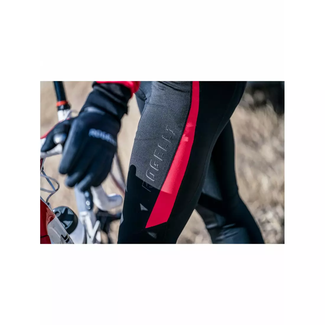 ROGELLI STEALTH men's unheated un-heated bicycle trousers on suspender Black-Red 002.353 