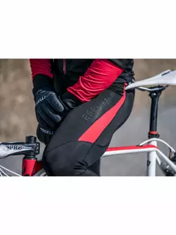 ROGELLI STEALTH men's unheated un-heated bicycle trousers on suspender Black-Red 002.353 