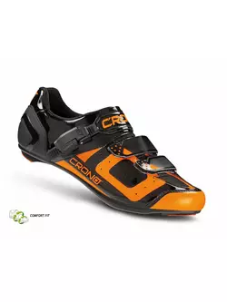 RONO CR3 Nylon Road bike boots black orange