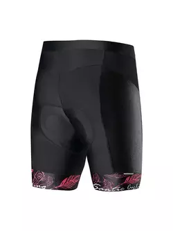 SANTIC L8C05097P Women's cycling shorts, black and pink