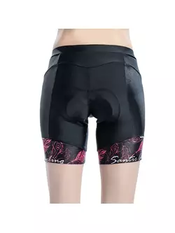 SANTIC L8C05097P Women's cycling shorts, black and pink