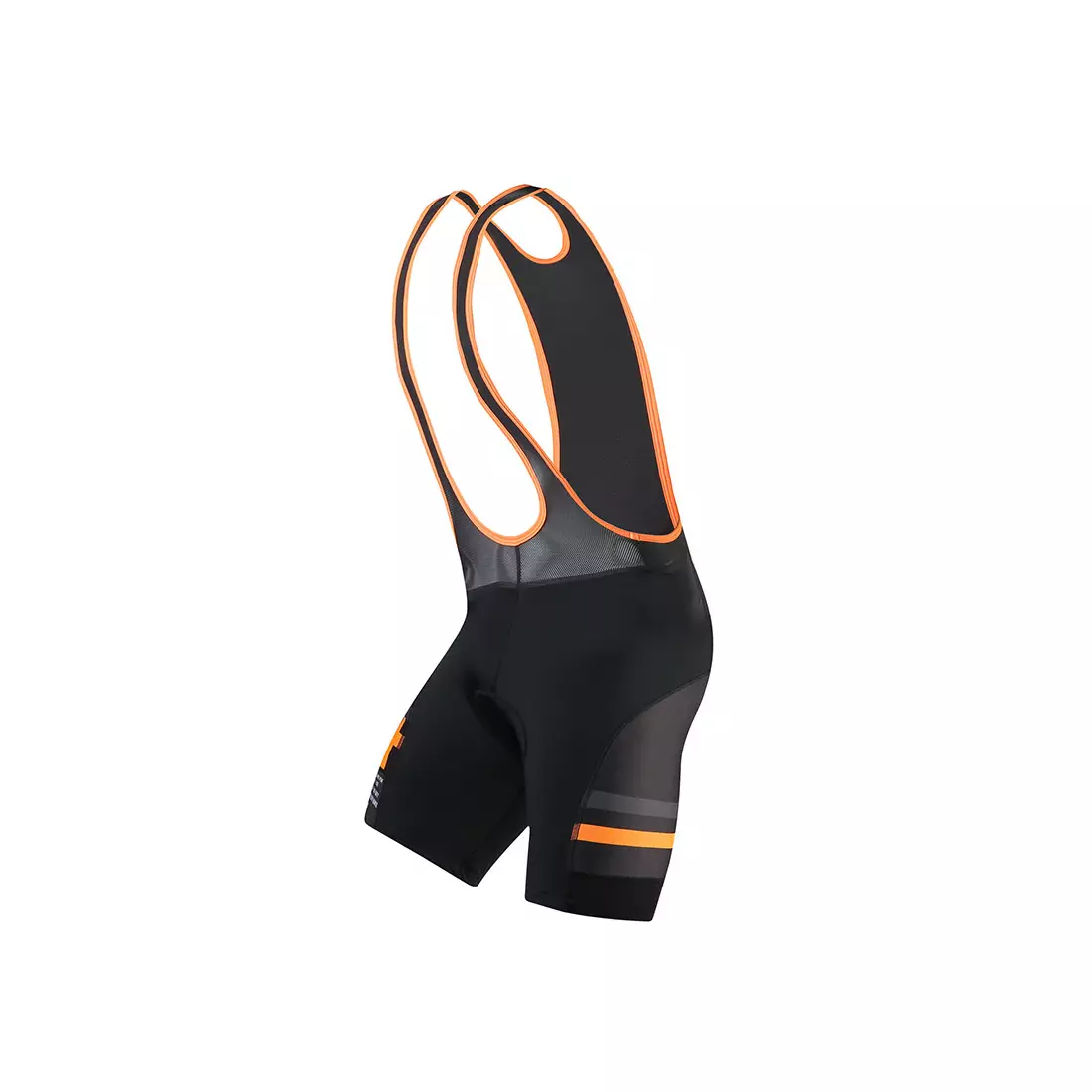 SANTIC M8C05099JU Men's bib shorts, black-orange