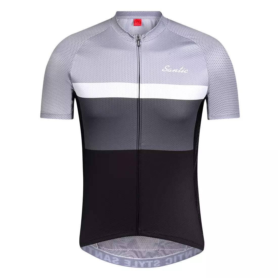 SANTIC QM9C02138G men's cycling jersey, gray and black