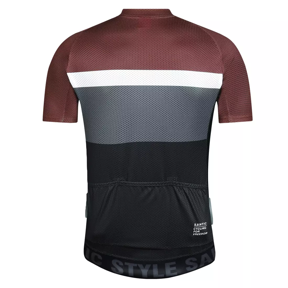 SANTIC QM9C02138J men's cycling jersey, burgundy and black