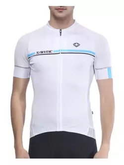 SANTIC men's cycling jersey white WM7C02107W