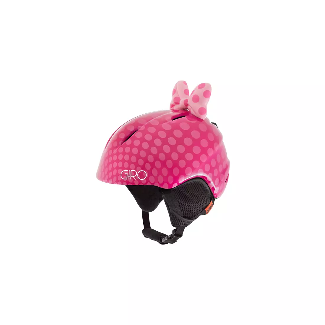 Ski/snowboard helmet GIRO LAUNCH PLUS pink bow polka dots 