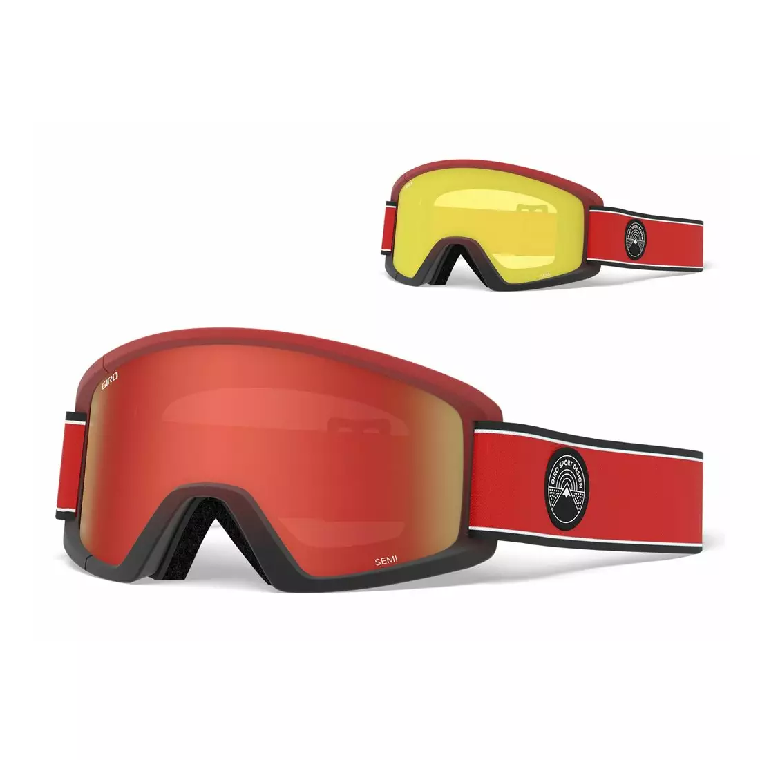 Ski/snowboard winter goggles GIRO SEMI RED ELEMENT GR-7105390