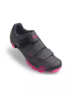 Women's bicycle boots MTB GIRO MANTA R dark shadow bright pink 