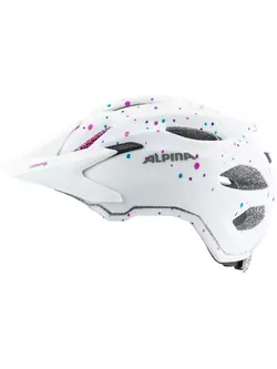 ALPINA CARAPAX JR Children's bicycle helmet, white polka dots
