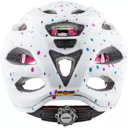 ALPINA CARAPAX JR Children's bicycle helmet, white polka dots