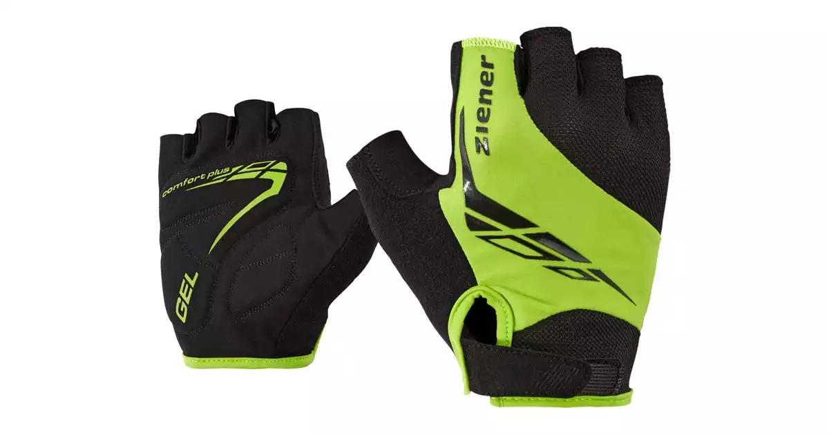 ZIENER CENIZ Cycling gloves, black-green | MikeSPORT