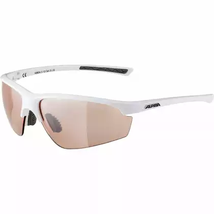 ALPINA sports glasses 3 interchangeable lenses TRI-EFFECT 2.0 WHITE BLK MIRR S3/CLEAR S0/ORANGE MIRR S2 A8604310