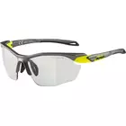 ALPINA photochromic sports glasses twist five HR VL+ tin matt- neon yellow A8592126
