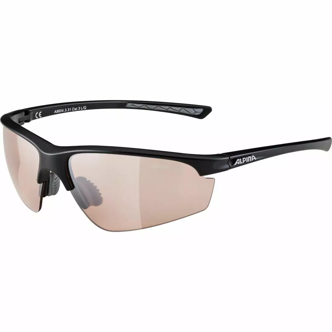 ALPINA sports glasses 3 interchangeable lenses TRI-EFFECT 2.0 BLACK MATT BLK MIRR S3/CLEAR S0/ORANGE MIRR S2 A8604331
