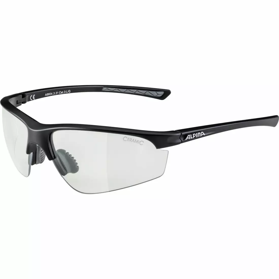 ALPINA sports glasses 3 interchangeable lenses TRI-EFFECT 2.0 BLACK MATT BLK MIRR S3/CLEAR S0/ORANGE MIRR S2 A8604331